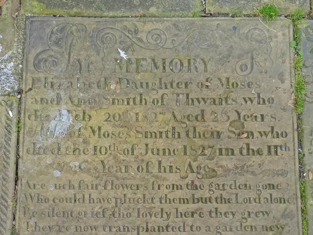 In this picture there is something written on the headstone.